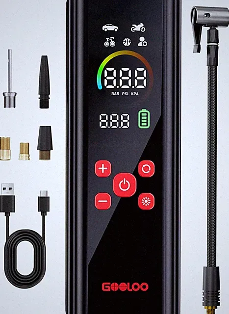 AP150 PRO Tire Inflator - Fast 12V Air Pump with LED Screen & Auto Shut-Off