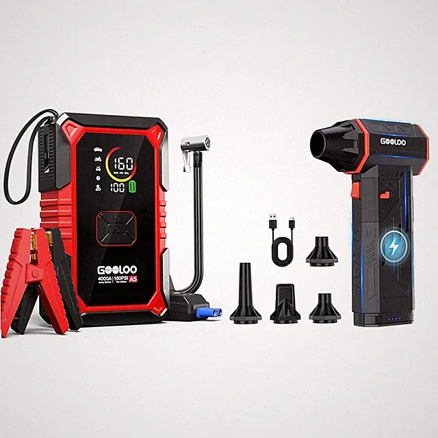 GOOLOO A5 Jump Starter with Air Compressor, 4000A Car Battery Jump Starter &...