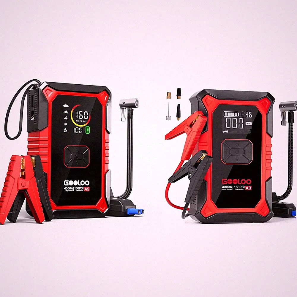 GOOLOO A5 Jump Starter with Air Compressor& A3 Jump Starter with Air Compressor
