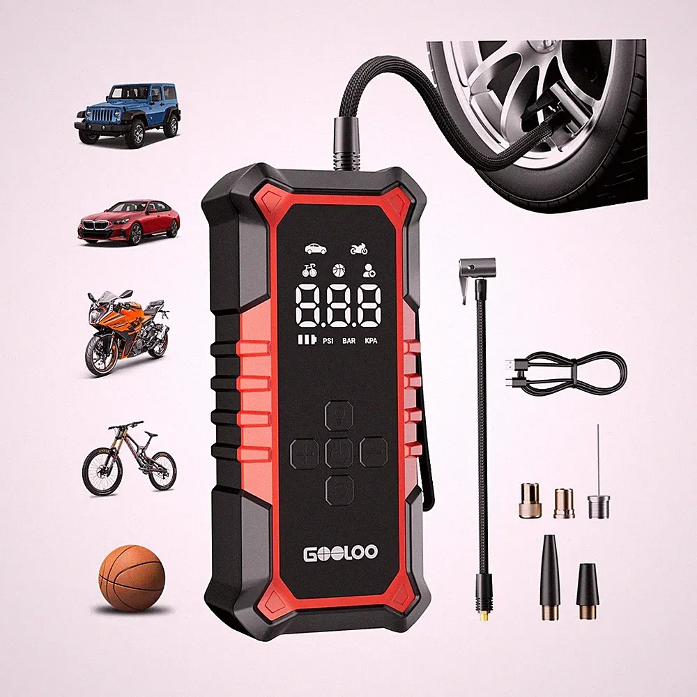GOOLOO A6 Gear Tire Inflator Portable Air Compressor, 160 PSI Cordl... Fast Ship