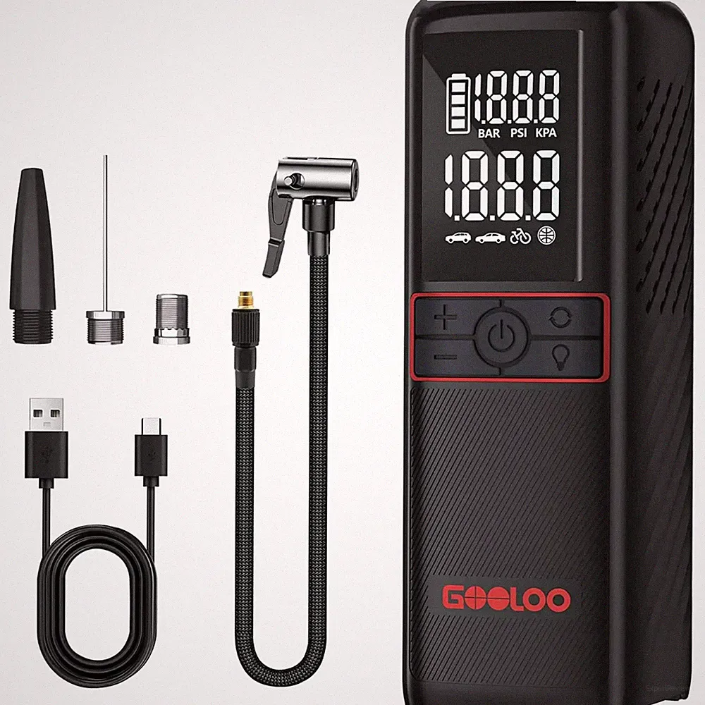 GOOLOO Cordless Air Compressor 160PSI Portable Tire Inflator LED + Auto Shutoff
