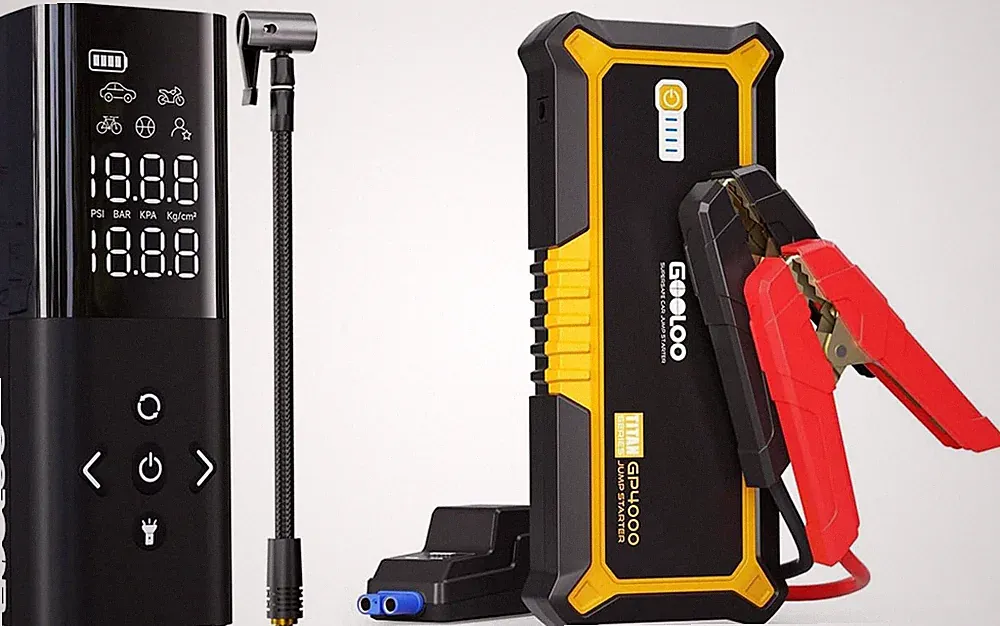 GOOLOO GP4000 4000A Jump Starter & AP150 Tire Inflator Portable Air Compressor