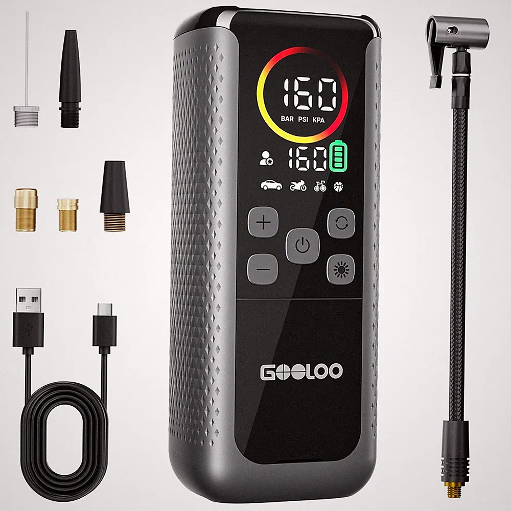 GOOLOO GT160 DUAL Tire Inflator Portable Air Compressor, 4X Faster Dual Cylin...
